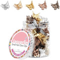 JASVERLIN Metallic Mini Butterfly Hair Clips, Mini Claws 50 Count by JASVERLIN