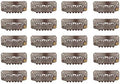 20 Pcs Stainless Steel U-Shape Snap Clips for Wigs, Hair Extensions, Hairpieces - Wig Accessories (Dark Brown) by FeiHong