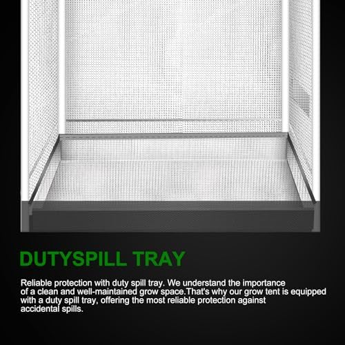 Small Grow Tent for Aerogarden，18”x18”x48” ，Hydroponics Growing System ，Highly Reflective 600D Diamond Mylar Canvas with Ventilation window and Floor Tray for Hydroponic Indoor Plant Growing - Image 3