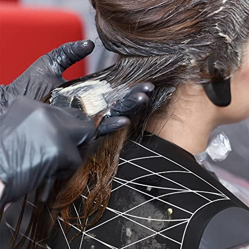 Hair Dye Collar, Salon Hairdressing Hair Cutting Cape, Styling and Hair Cutting Salon Supplies, Waterproof Silicone Neck Guard, Perfect for Home and Professional Hair Coloring (Black) - Image 7