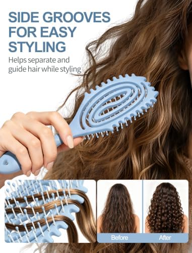 HIPPIH 2 Pack Hair Brush - Wet Dry Detangler Brush, Hair Brushes for Women - Image 4