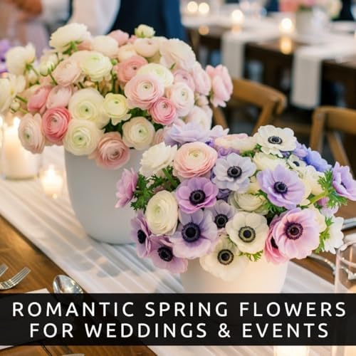 Pastel Ranunculus & Anemone Flower Bulb Mix – 50 Premium Bulbs for Planting | Romantic Light Colors | Easy to Grow Perennials for Garden Beds, Pots & Borders - Image 2