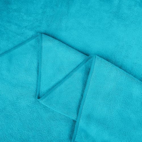 JML Microfiber Bath Towels, 4 Pack, 30" x 60", Teal - Image 3