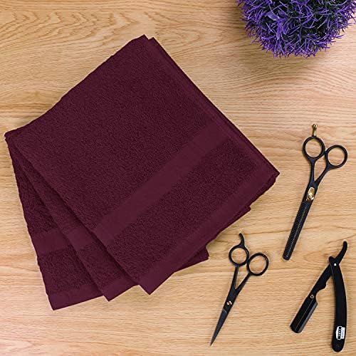 Utopia Towels Salon Towels, Pack of 24, 16x27 in, 100% Cotton, Burgundy - Image 3