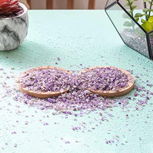 T4U Crystal Rocks for Aquarium, Amethyst Chips Pebbles for Plants 1 lb - Image 2