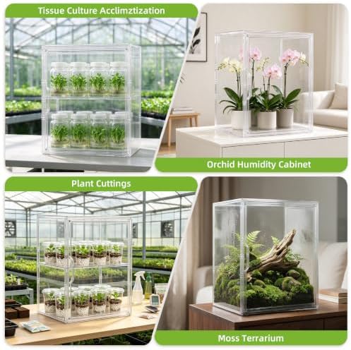 Mini Greenhouse Indoor with Magnetic Door, L-2tier-2pcs - Image 3