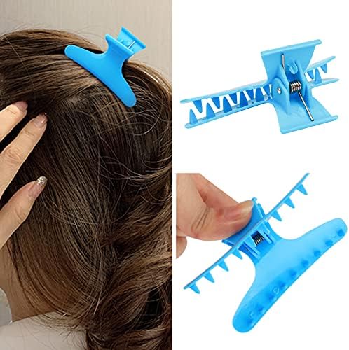 Ondder 12 Pack Butterfly Hair Clamps Clips Hair Claw Clips Salon Pro Section Clip for Styling Sectioning Cutting Coloring Hair Clips Hairdressing Salon Tool Hair Accessories for Women Girls - Image 5