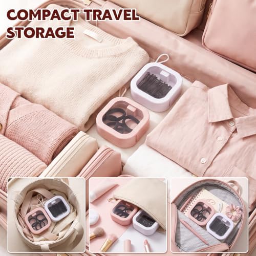 2 Pack Hair Tie Organizer with 50 Bobby Pins 50 U Shaped Pins 20 Hair Ties - Image 7