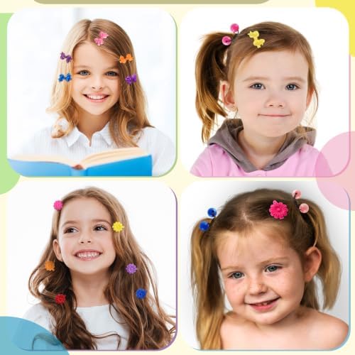 Giegxin 60 Pcs Girls Barrettes Hair Clips Ponytail Ties, ovely Style - Image 6