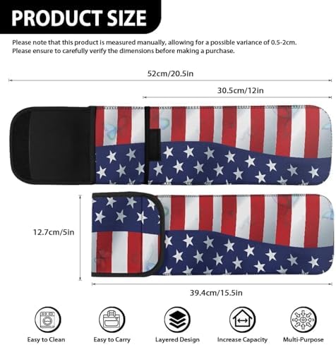 ZOUTAIRONG American Flag Curling Iron Bag with Pockets for Universal Curling Iron Curling Iron Travel Holder Travel Flat Iron Case Heat Resistant Travel Bag for Hair Tools Flat Iron Holder Flat Iron - Image 3