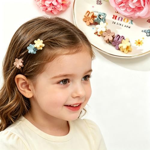 96pcs Mini Flower Hair Clips for Kids Cute Mini Claw Clips Hair Pins Colorful Small Hair Accessories for Girls Women Teens Kids Toddlers Children in Organizer Box - Image 5