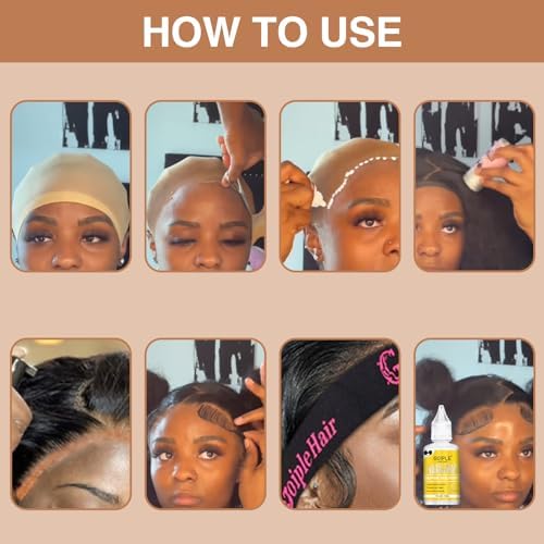 Lace Glue Kit Complete Set with Lace Tint Mousse, Lace Melting Spray Wig Glue for Women's Wigs and Hairpieces - Wig Installation Kit & Tape in Extension Rmover & Cap (Dark Brown) - Image 6