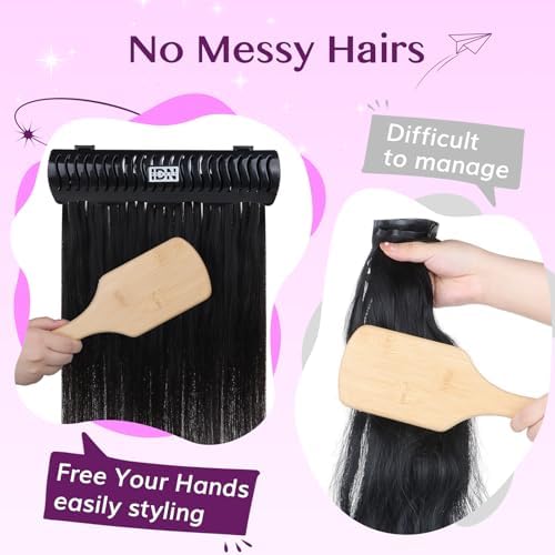 IDN BEAUTY Hair Extension Holder Stand for Styling, 4 Installation Modes With Tool, Hair Extension Holder Designed to Securely Hold Your Extensions for Washing, Styling, Packing and Storing (Black) - Image 2