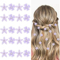 Purple Flower Mini Hair Clips Wedding & Beach Hair Accessories by KEUKORZ