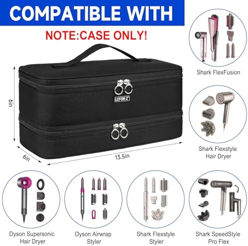 Travel Carrying Case Compatible with Shark Glam/Shark Flexstyle/FlexFusion - Image 2