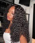 BEEOS 5x5 SKINLIKE Real HD Lace Closure Wigs, Curly 180% Density 0.10mm Ultra-thin HD Lace Pre-Plucked Hairline with Baby Hair Bleachd Knot Brazilian Human Hair Wig 24 Inch by BEEOS