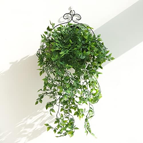 Whonline 3 Pack Artificial Hanging Plants Fake Plants with Pots for House Bedroom Wall Garden Decor - Image 6