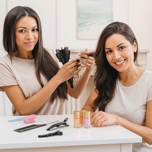 Honoson 7 Pcs Automatic Hair Braider Twister Machine with Comb Clips, Black - Image 5