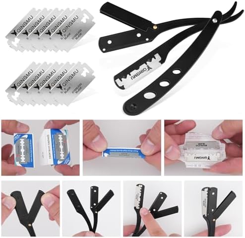 Beard Shaper for Men Beard Shaping Tools - Beard Straightener, Beard Template Guide, Professional Straight Edge Razor, Edge Blade, Barber Pencil, Beard Comb, Scissor, Gifts for Men Boyfriend Husband - Image 4