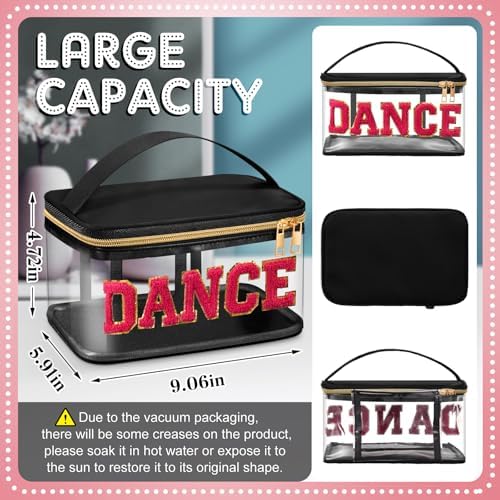 Geetery Medicine Pill Bag Clear Cosmetic Makeup Bag with Zipper Black - Image 2