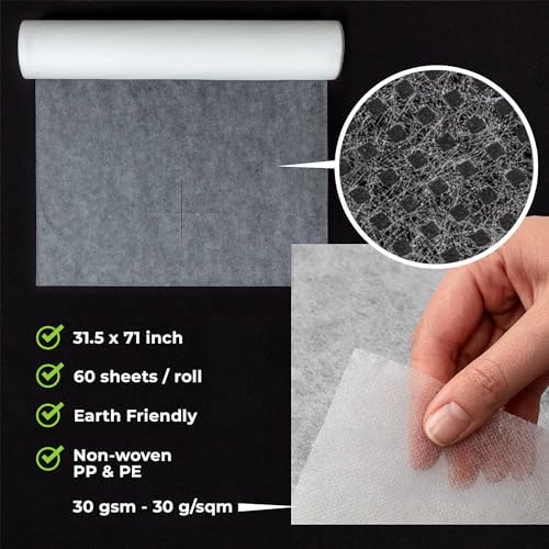Disposable Massage Bed Cover - 60 Sheets Per Roll, Non-woven Material - Ideal for Spa, Tattoo, Waxing - No Crinkle Table Sheets - 31.5 x 71 Inches (2 Rolls) - Image 2