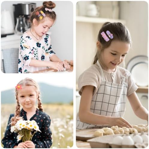 56 pcs Girl Hair Clips Cute Clips for Toddler Girls Hair Accessories for Kids Rabbit/Flower/Bow Colorful Patterns - Image 6