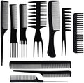Oneleaf Styling Hair Comb 10PCS Hair Stylists Professional Styling Comb Set Variety Pack Great for All Hair Types & Styles by oneleaf