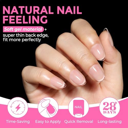 UNA GELLA Extra Short Almond Nail Tips 216Pcs X-Soft Gel Press on Nails - Image 4