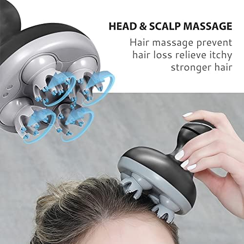 COMFIER Electric Scalp Massager, Waterproof Head Massager with Mutlti-Modes Vibration, Handheld Portable Head Scratcher for Hair Growth, Dog Cat Massager for Deep Clean and Stress Relax - Image 2