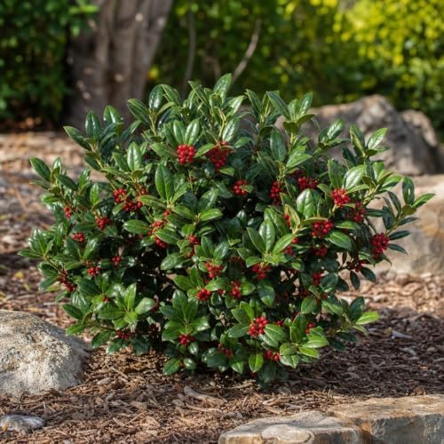 Burfordi Holly | 1 Large Trade Gallon Size Plant | Ilex Cornuta | Fast Growing Evergreen Shrubs, Privacy Hedge Plants, Dark Green Foliage, Low Maintenance Landscaping, Ideal for Hedges and Borders - Image 4
