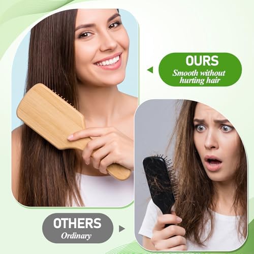 20 Pcs Bamboo Hair Brush Bulk Wooden Hair Brush for All Hair Types - Image 3