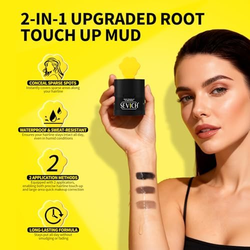 Sevich Hairline Powder 2.0, Gray Root Touch Up, Sweatproof, Dark Brown - Image 2