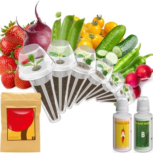 inbloom Fruit Seed Pod Kit for AeroGarden, Ahopegarden, GARDENCUBE, MUFGA, iDoo Hydroponics Growing System, 7-Pods (350+ Seeds Include Strawberry, Tomato, Cucumber, Pea, Ruby Queen Beet) by inbloomgarden