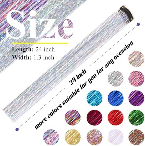 Hair Tinsel Clip in Silver Fairy Hair Tinsel Kit - Image 6