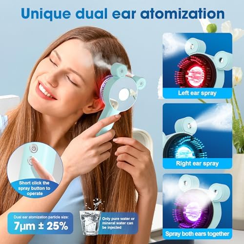 4‑in‑1 Electric Scalp Massager, Red Light Hair Oil Applicator Brush, Blue - Image 4