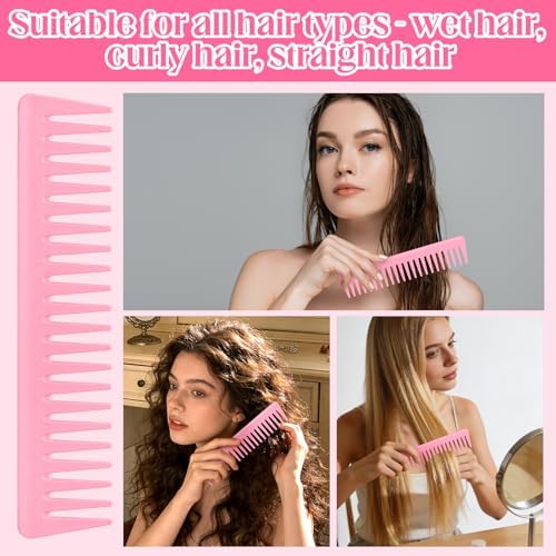 6 Pcs Boar Bristle Slick Back Hair Brush Smoothing Hair Brush for Smooth Frizz Flyaways, Rat Tail Comb Edge Brush Teasing Brush for Men Women - Image 7