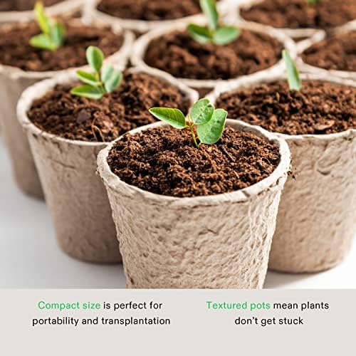 VIVOSUN 3.15“ Peat Pots, 60 Packs Seed Starting Pots with Drainage Holes - Image 3