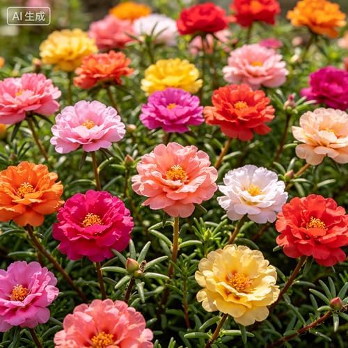 CarpetC 6000+ Portulaca Seeds for Planting, Double Moss Rose Trailing Annual, Ground Cover Drought Tolerant Non-GMO Heirloom for Containers and Hanging Baskets - Image 3