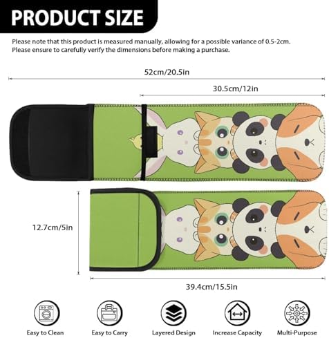 ZOUTAIRONG Curling Iron Heat Resistant Pouch Hair Tools Travel Bag Cute Animal Flat Iron Travel Case Heat Resistant Portable Curling Iron Storage Bag for Women Girls - Image 3