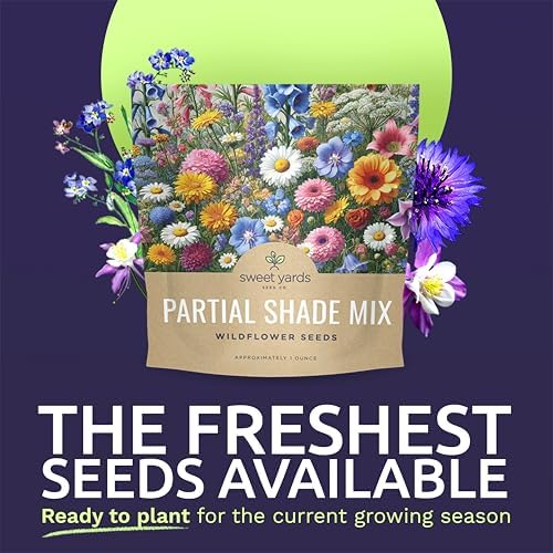 Wildflower Seeds Partial Shade Mix - 1 Ounce Over 7,000 Open Pollinated Annual and Perennial Seeds - Image 2