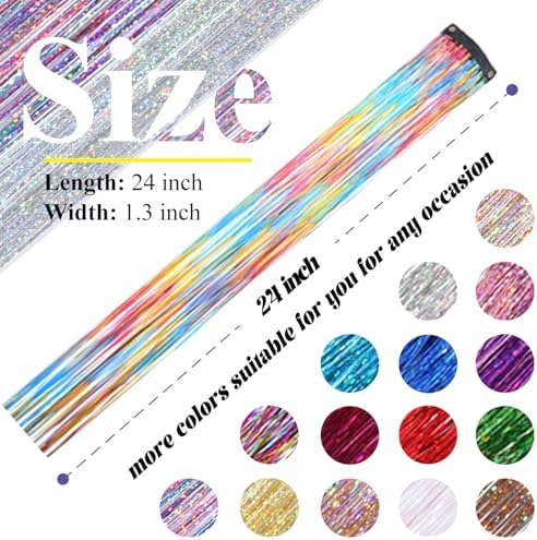 Hair Tinsel Clip in Rainbow Fairy Hair Tinsel Kit - Image 6