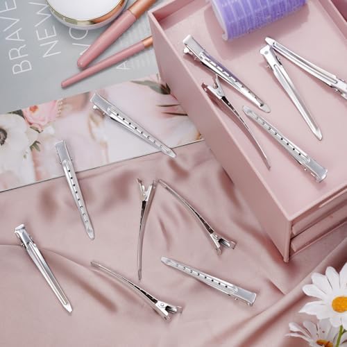 Bantoye 24Packs Duck Bill Clips 3.35Inch Metal Alligator Clip, Matte Silver - Image 6