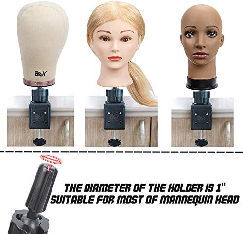 GEXWORLDWIDE Iron Wig C Clamp Stand Holder for Canvas Block Head Mannequin Manikin Training Practice Head Wig Display Styling - Image 3