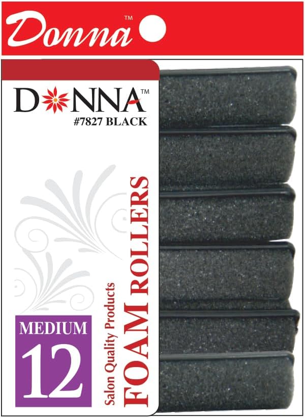 DONNA Foam Rollers for Hairdressing and Heatless Styling (7/8"(D) MEDIUM) by DONNA