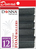 DONNA Foam Rollers for Hairdressing and Heatless Styling (7/8"(D) MEDIUM) by DONNA