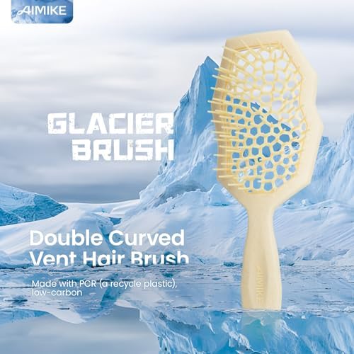 AIMIKE Glacier Detangler Brush for Curly Hair, Wet & Dry Hair Brush - Image 2