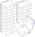 Jetec 18 Pieces Small Clear Plastic Storage Box, 3.7 x 3.7 x 1.2 Inch by Jetec