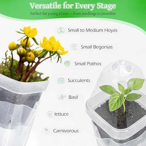 24 Pack 2.5" Self Watering Seed Starter Pots for Plant Propagation Cuttings - Image 5