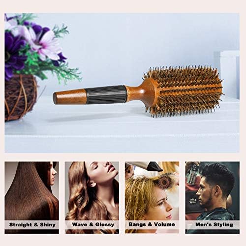 BESTOOL Round Hair Brush for Women or Men, Boar Bristle Large Round Hairbrush for Quick Blowout, Add Shine/Volume, Minimize Damage (2.8 Inch) - Image 5