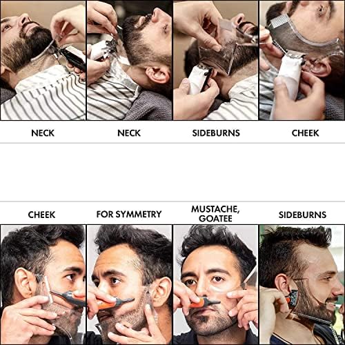 MIKEBE Beard Shaping & Styling Tool With Comb for Perfect line up & Edging For Men's Jaw Cheek/Neck Line, Symmetric/Curve/Step Cut Works with Any Beard Razor Electric Trimmers or Clippers - Image 4